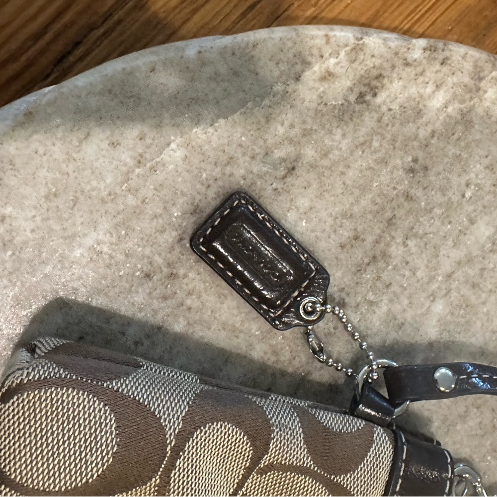 Coach Brown and Tan Wristlet - Picture 3 of 4